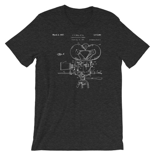 Production Apparel T-Shirts Film Camera Patent Dark Grey Heather / XS